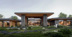 Architectural project of a residence with a unique landscape in Pirogovo