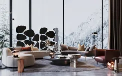 Premium interior of a penthouse in Switzerland by Studia 54