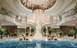 Роскошный дизайн-проект зала для приемов в Trump Towers, Индия от Studia 54