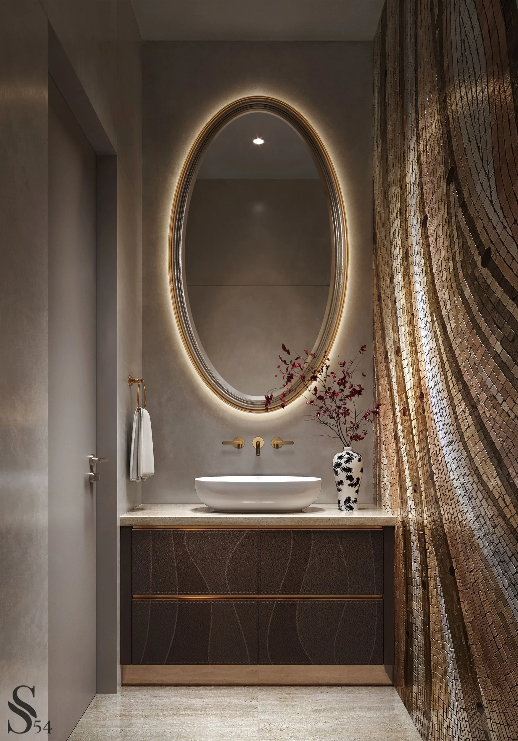 Архитектурный проект luxury виллы на побережье в Рас-эль-Хайма от Studia 54