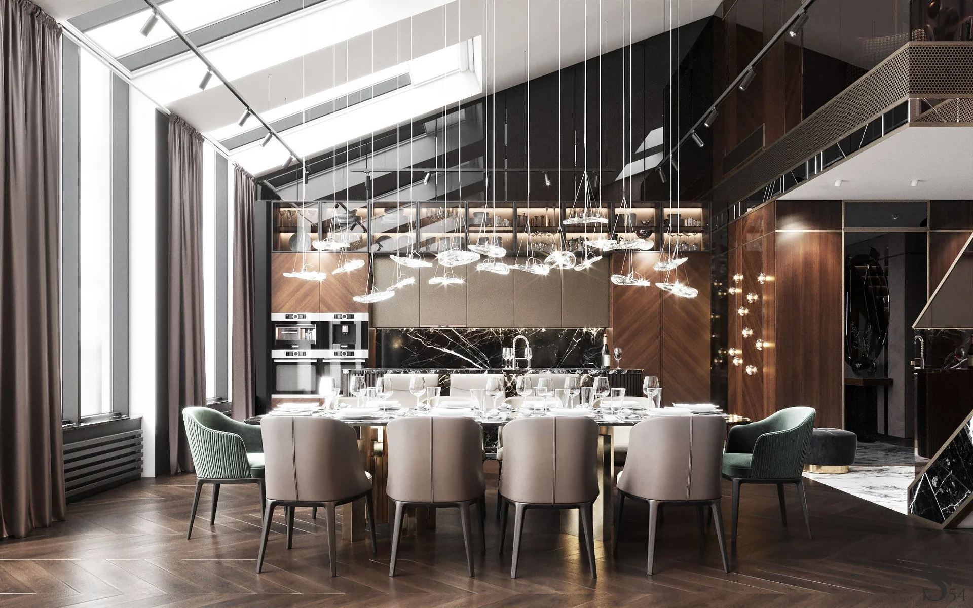 Дизайн интерьера люкс для квартиры бизнес класса от Studia 54 Дизайн интерьера люкс для квартиры бизнес класса от Studia 54