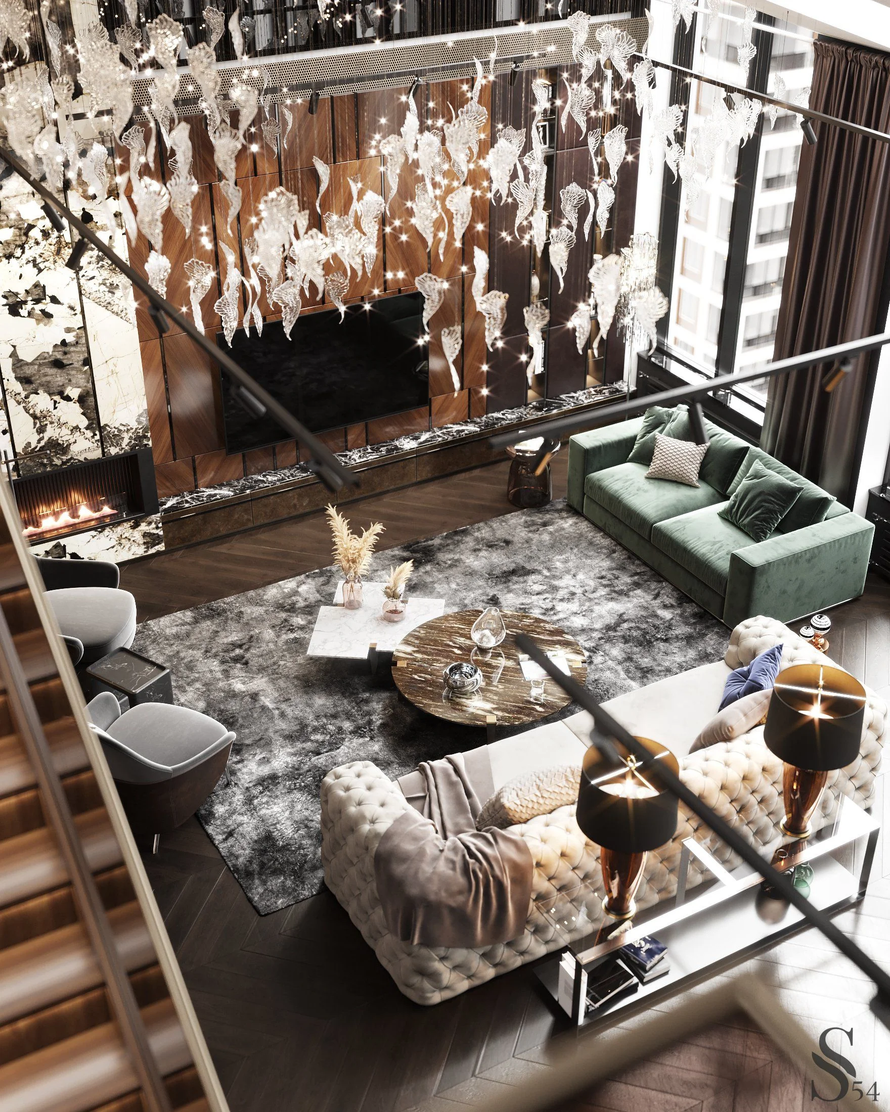 Дизайн интерьера люкс для квартиры бизнес класса от Studia 54 Дизайн интерьера люкс для квартиры бизнес класса от Studia 54
