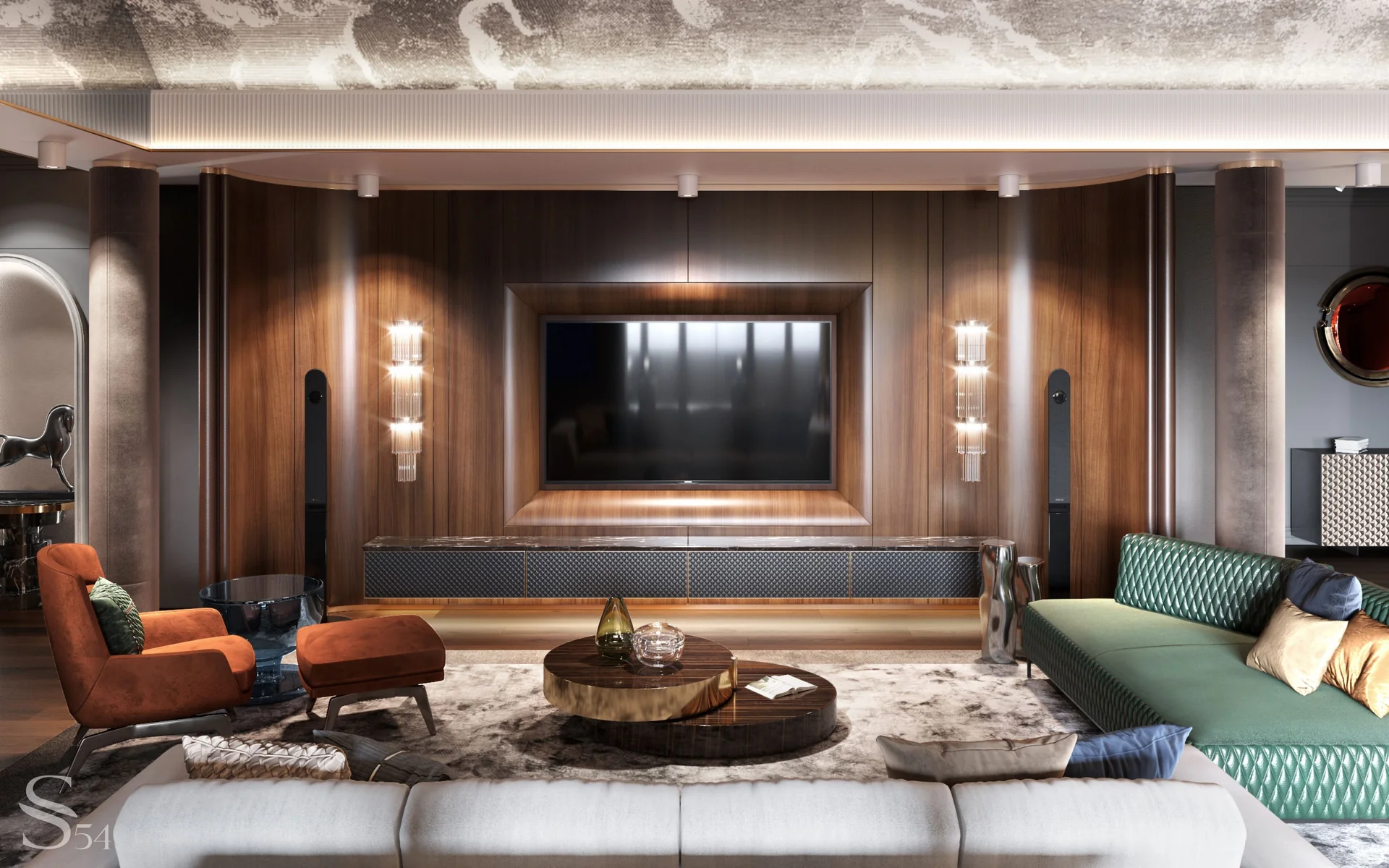 Design project for the business class apartment by Studia 54 in Astana