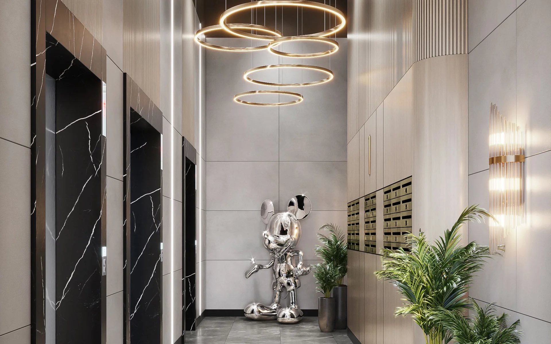 Luxury interior design by Studia 54 for the public space of a house in Kaliningrad Luxury interior design by Studia 54 for the public space of a house in Kaliningrad