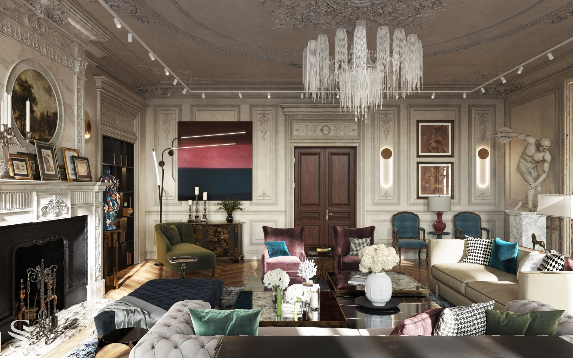 Expensive interior design of a mansion by Studia 54