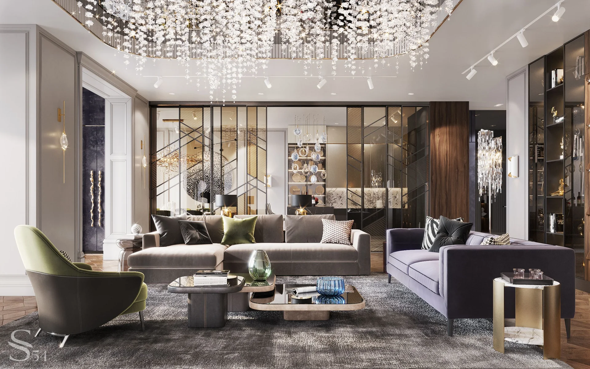 Luxury apartment interior by Studia 54 in a premium clubhouse in Moscow Luxury apartment interior by Studia 54 in a premium clubhouse in Moscow