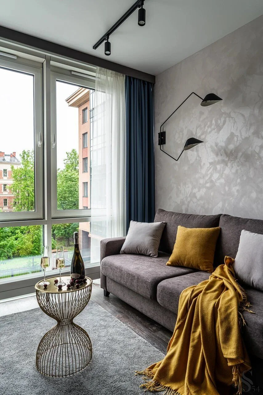 Living room in LUX EAST apartment
