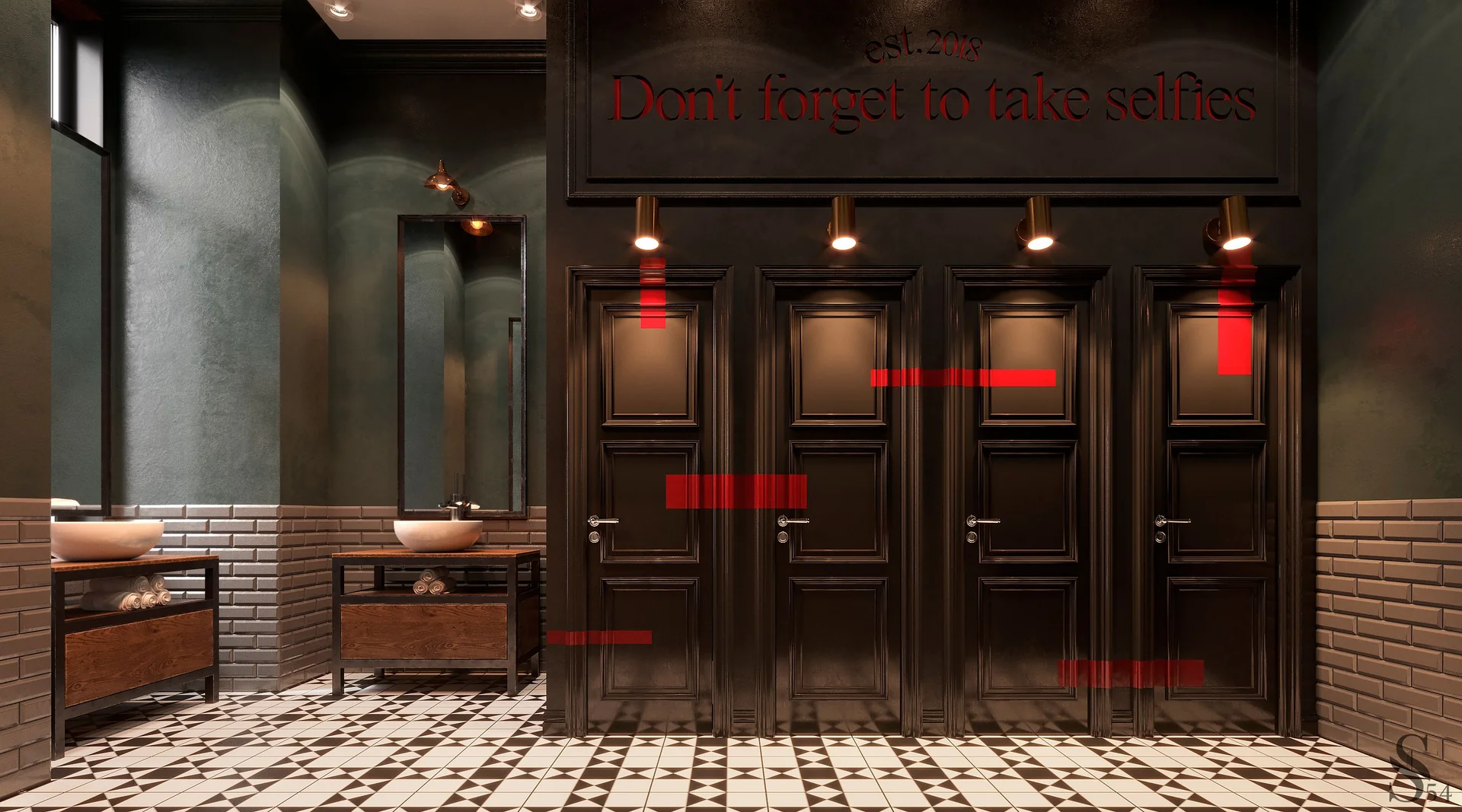 Modern expensive interior design by Studia 54 for a restaurant