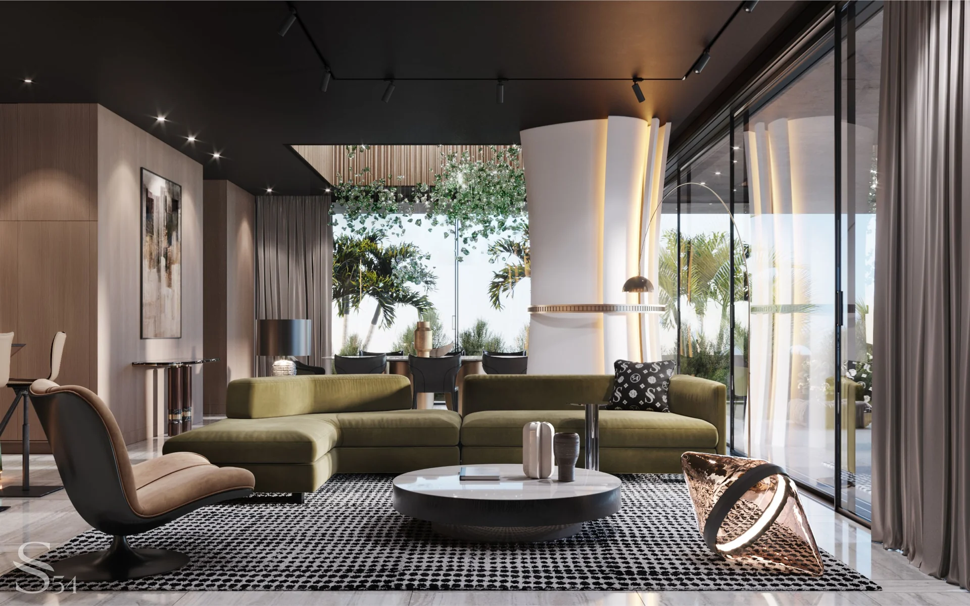 Premium turnkey interior design for a mansion villa in Dubai by Studia 54