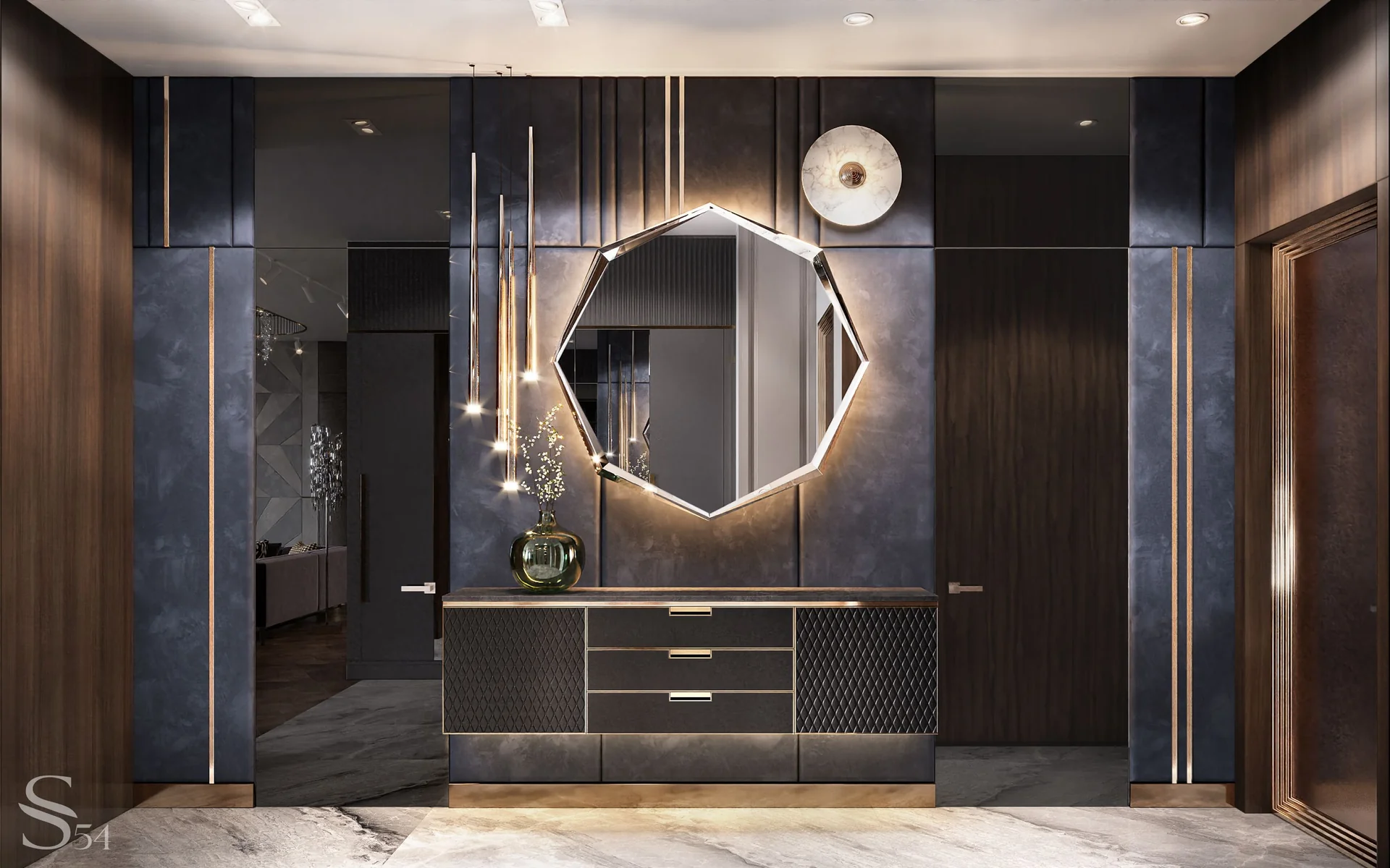 Luxury apartment interior by Studia 54 in a premium clubhouse in Moscow Luxury apartment interior by Studia 54 in a premium clubhouse in Moscow