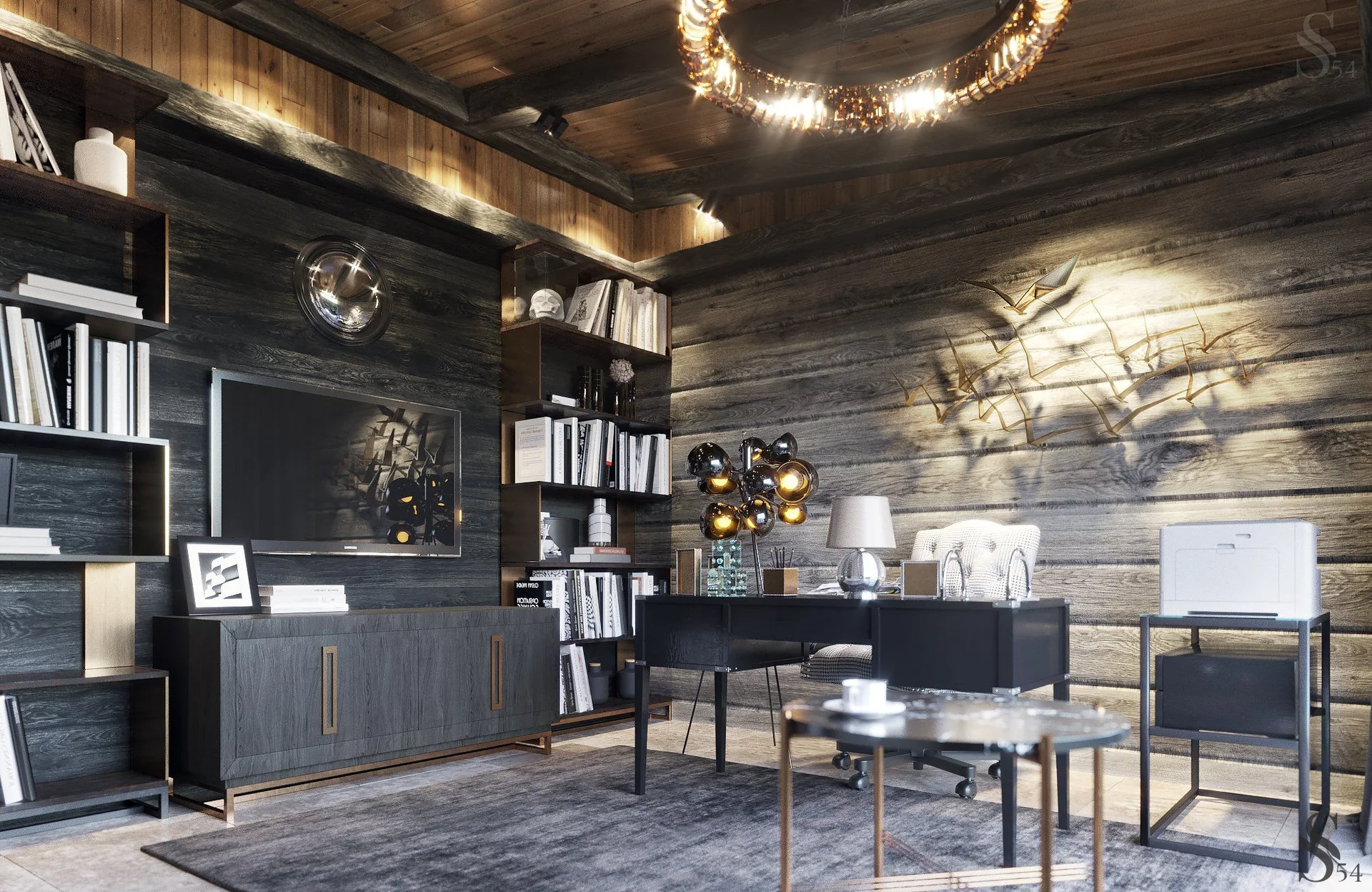 Interior design project by Studia 54 in the village with luxury real estate