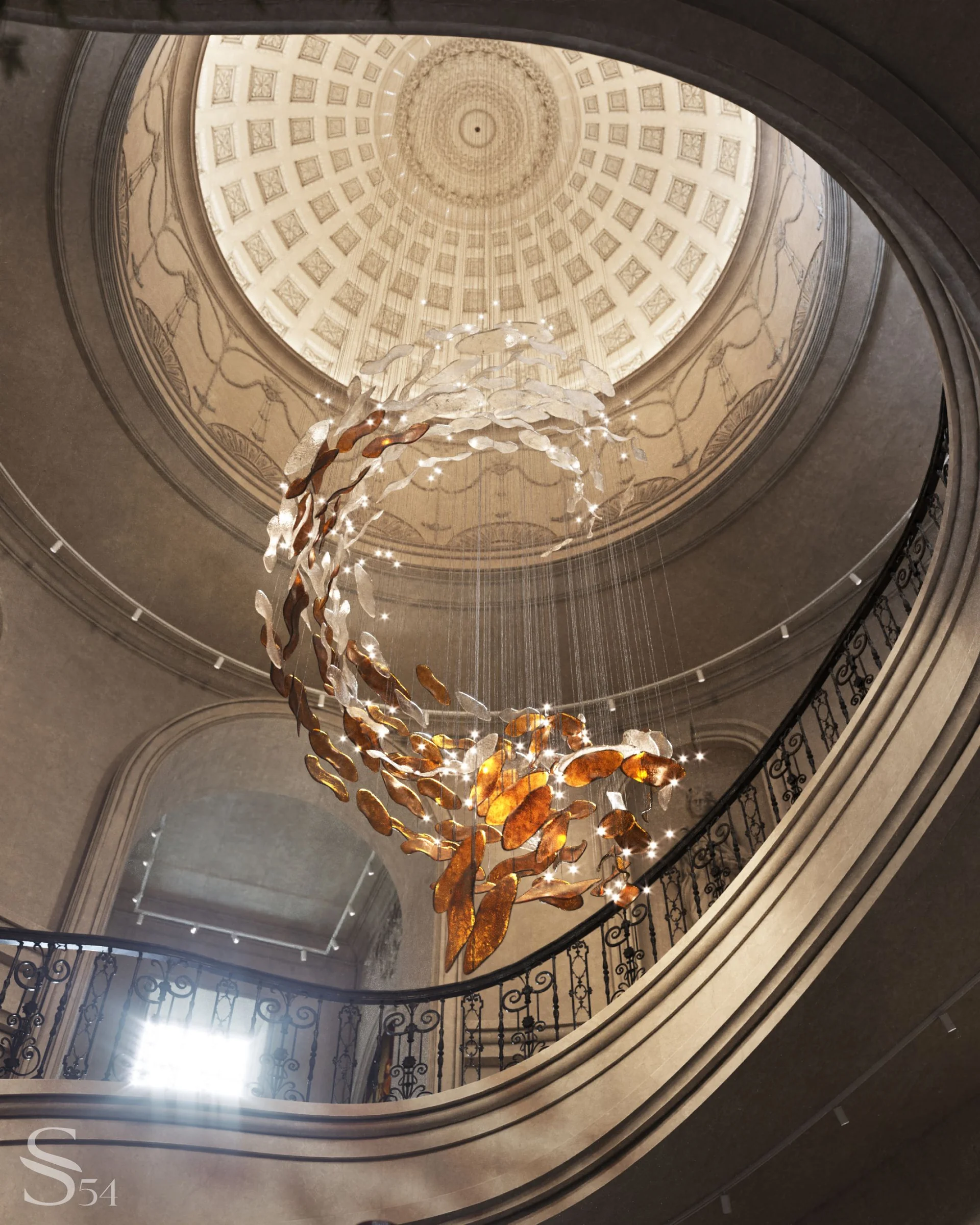 Enchanting view from below of the dome.