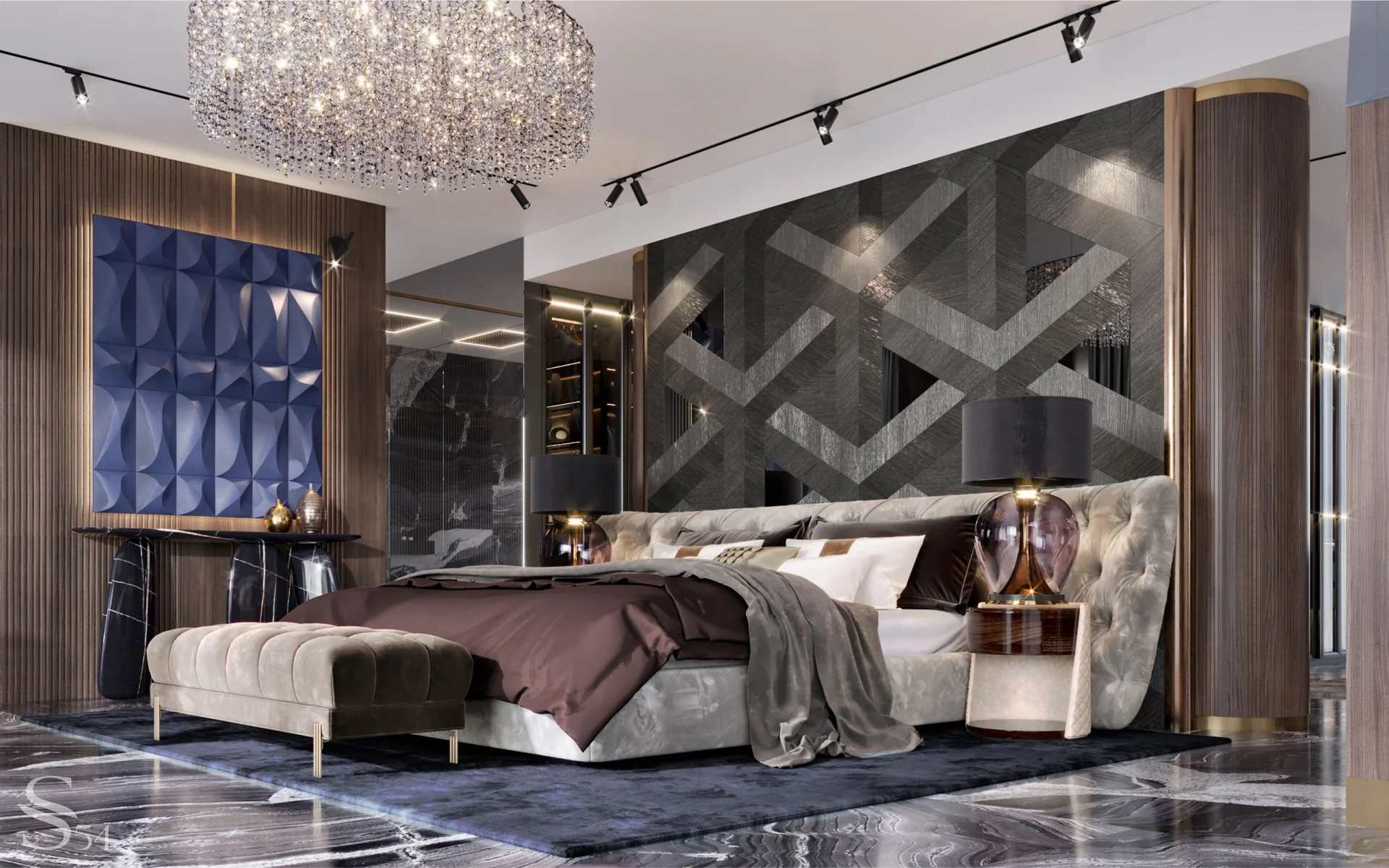 Premium turnkey interior design for a mansion villa in Dubai by Studia 54