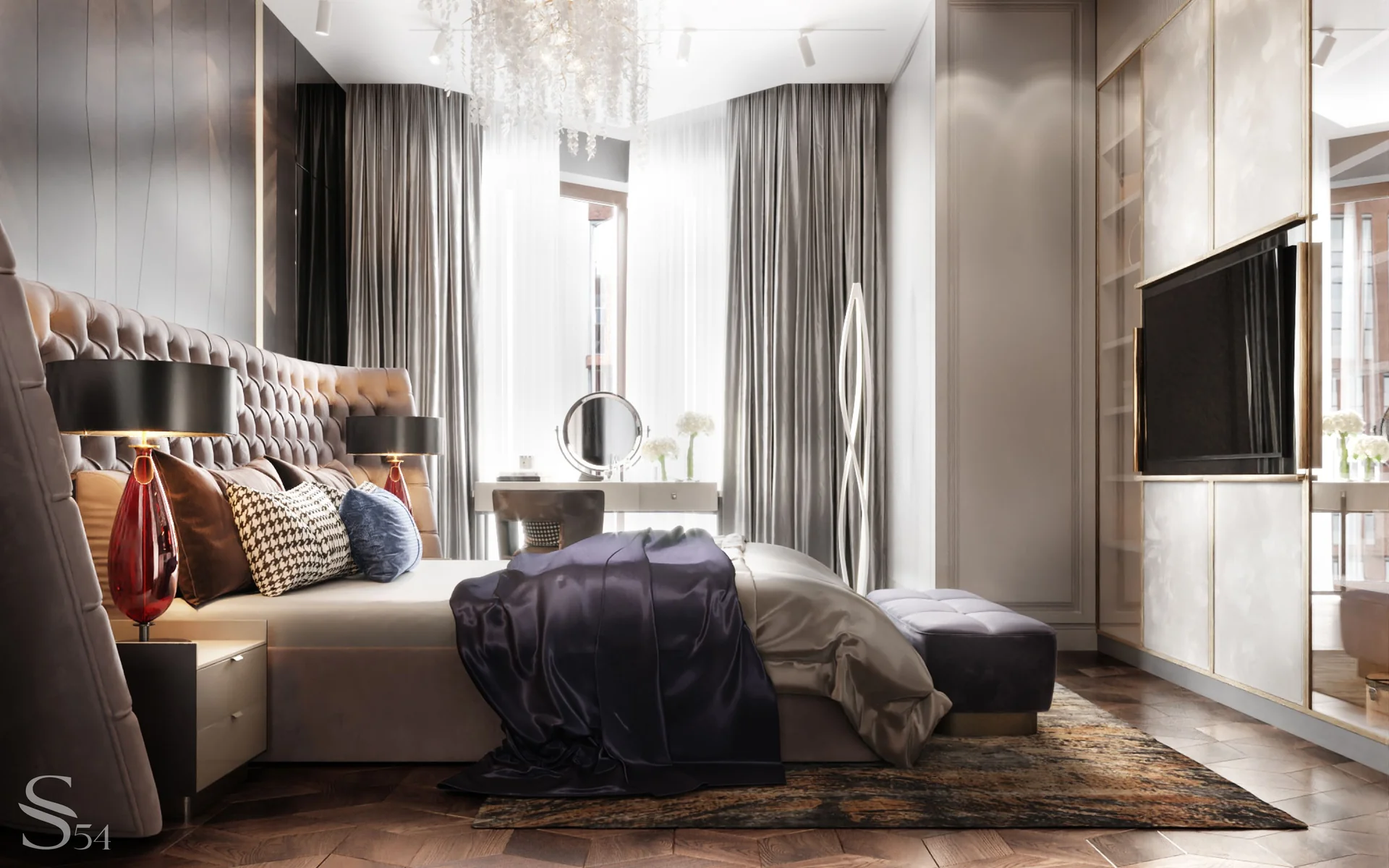 Luxury apartment interior by Studia 54 in a premium clubhouse in Moscow Luxury apartment interior by Studia 54 in a premium clubhouse in Moscow