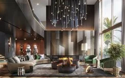 Яркий интерьер виллы в Гонконге для большой семьи