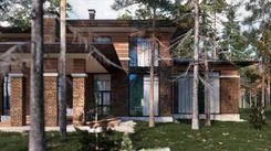 Эксклюзивный проект двуэтажного особняка в стиле Райта от Studia 54