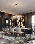 Exquisite dining area: Cattelan Italia chairs, Serip chandelier Exquisite dining area: Cattelan Italia chairs, Serip chandelier