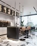 All the built-in furniture was custom-made according to our designs