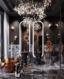 Modern expensive interior design in view apartments by Studia 54