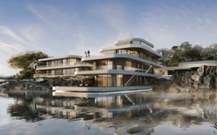 Architectural project of a seaside villa 